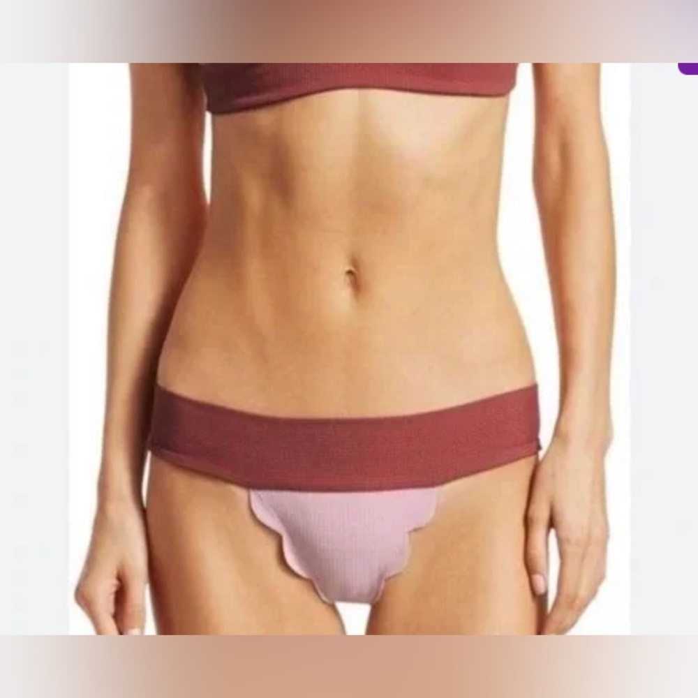 NWOT Marysia Swim Santa Clara Scalloped Bottoms